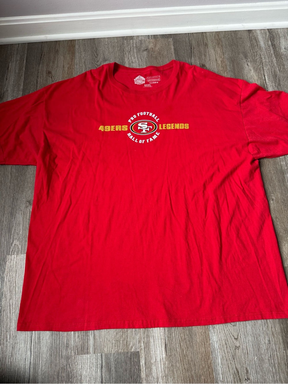 VTG San Francisco 49ers Pro Football Halld Of Fame Legends T-Shirt Red size 3XL